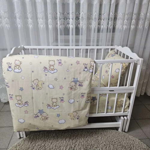 Дитячий постільний набір в ліжечко BonaVita Ранфорс Ведмедик (316-0573 beige)