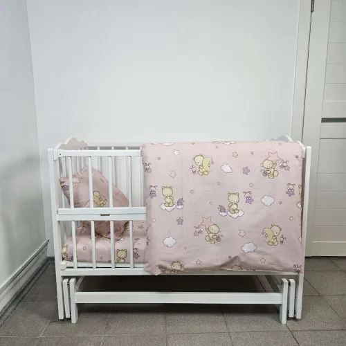 Дитячий постільний набір в ліжечко BonaVita Ранфорс Ведмедик (316-0573 pink)
