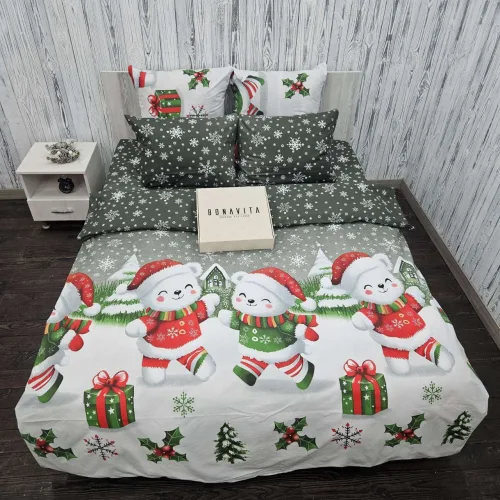 Постільна білизна  BonaVita двоспальна бавовна Ведмедики ( N4-8329 )