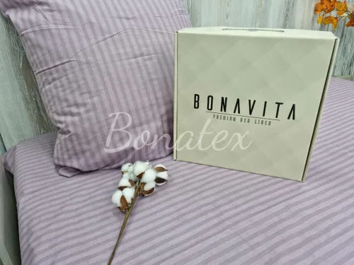 Постільна білизна BonaVita євро Ранфорс Смужка чайна троянда (351-0098 mistry rose)