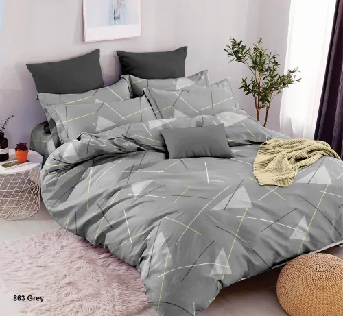 Постільна білизна BonaVita євро Ранфорс Трикутники (351-0498 grey)