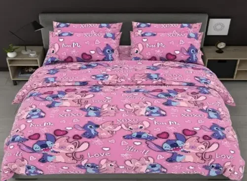 Дитяча постільна білизна півтораспальна BonaVita Ранфорс Стіч (324-8430 pink)