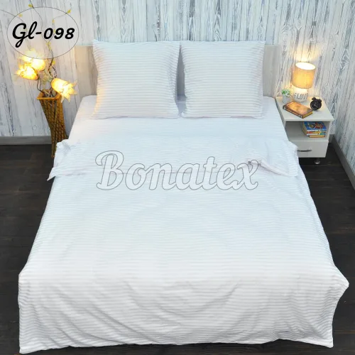 Постільна білизна BonaVita сімейна Ранфорс Смужка біла (361-0098 white)