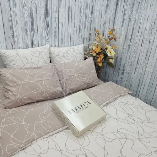 Постільна білизна BonaVita євро Ранфорс Петля (351-0096 crem+beige)